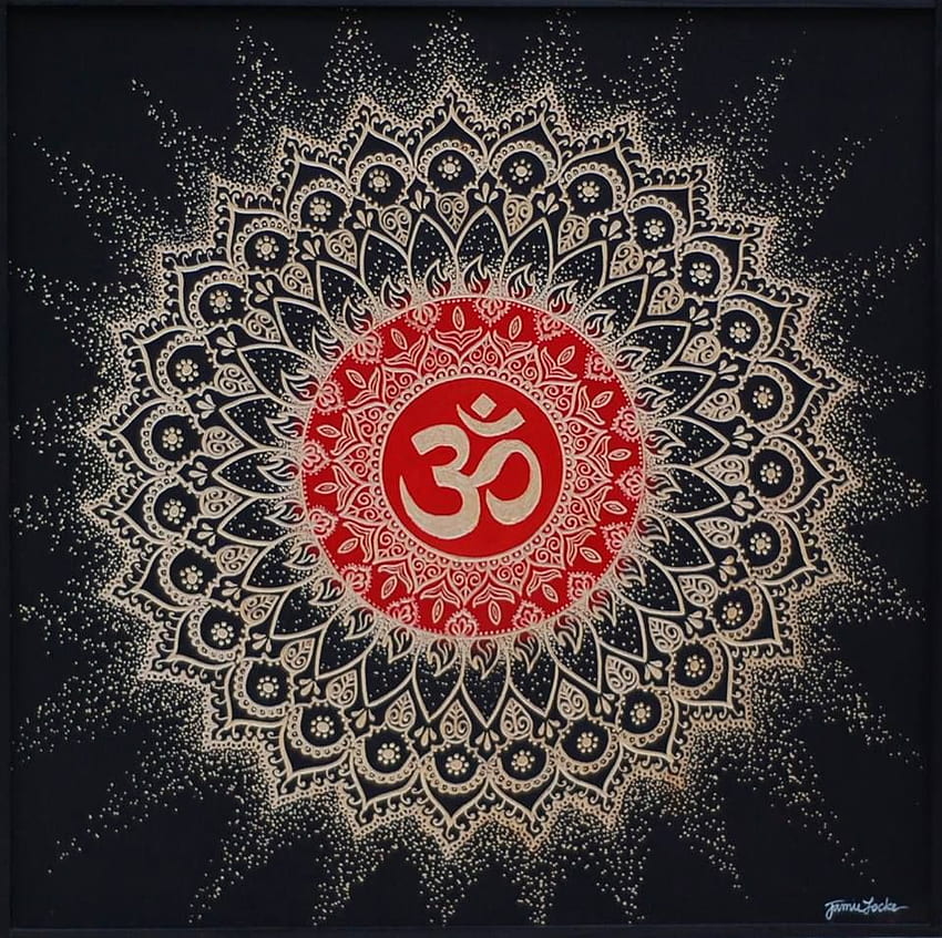 Om Mandala - Jamie Locke Art. Om mandala, Om symbol art, Om art, Hindu Mandala HD wallpaper
