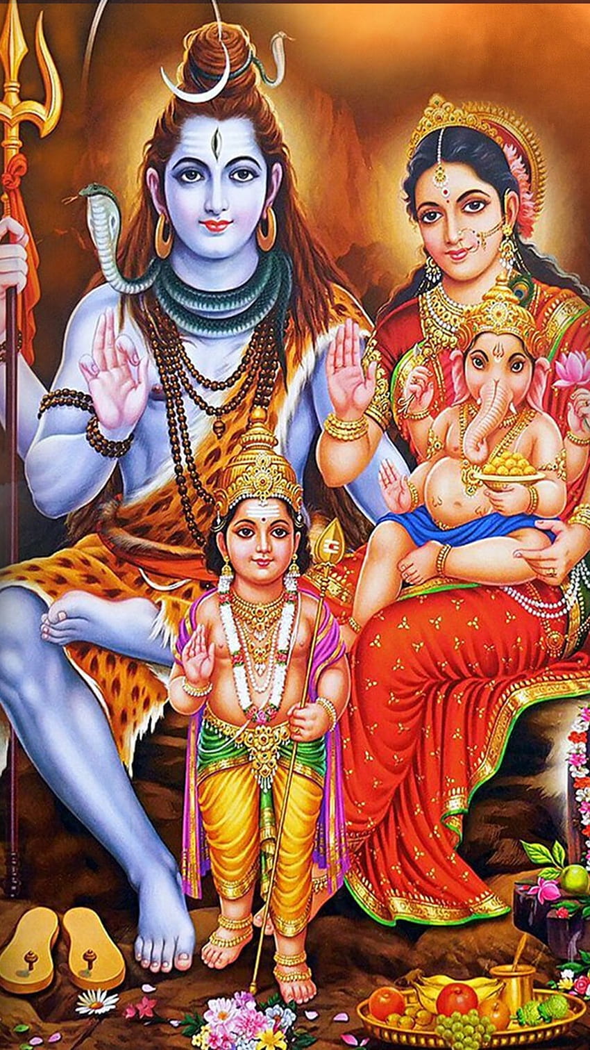Sivan Parvathi, God Shiva Family, god shiva, family HD phone ...
