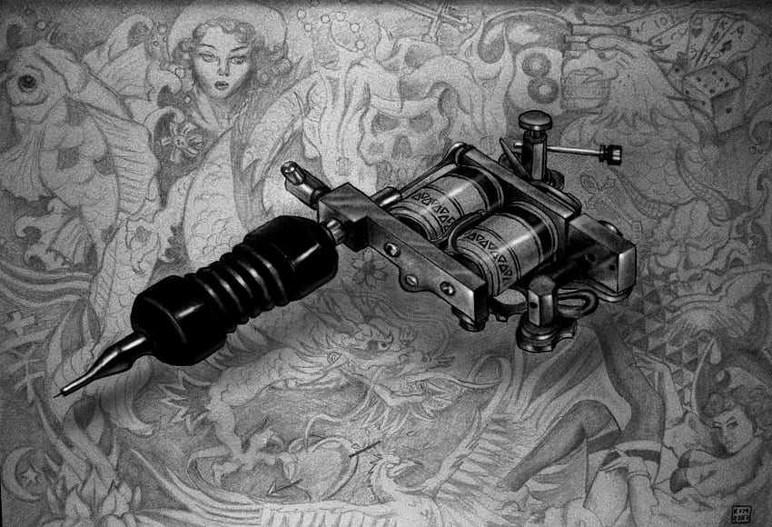 Hand Of A Tattooer With A Tattoo Gun Stock Photo Picture And Royalty Free  Image Image 93621721