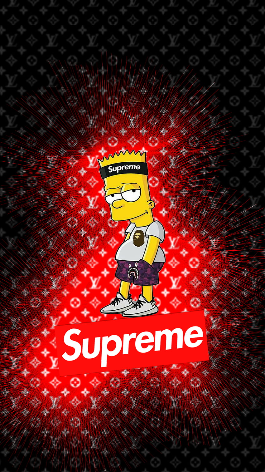 Supreme Bart Simpson - & Hintergrund, Bart Simpson Supreme HD-Handy-Hintergrundbild