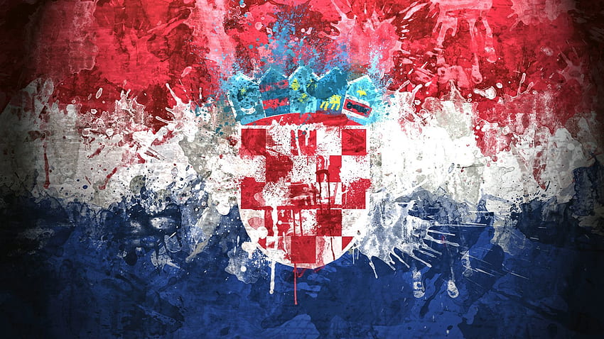 Latar Belakang, Tekstur, Tekstur, Cat, Bendera, Lambang, Kroasia, Republik Wallpaper HD