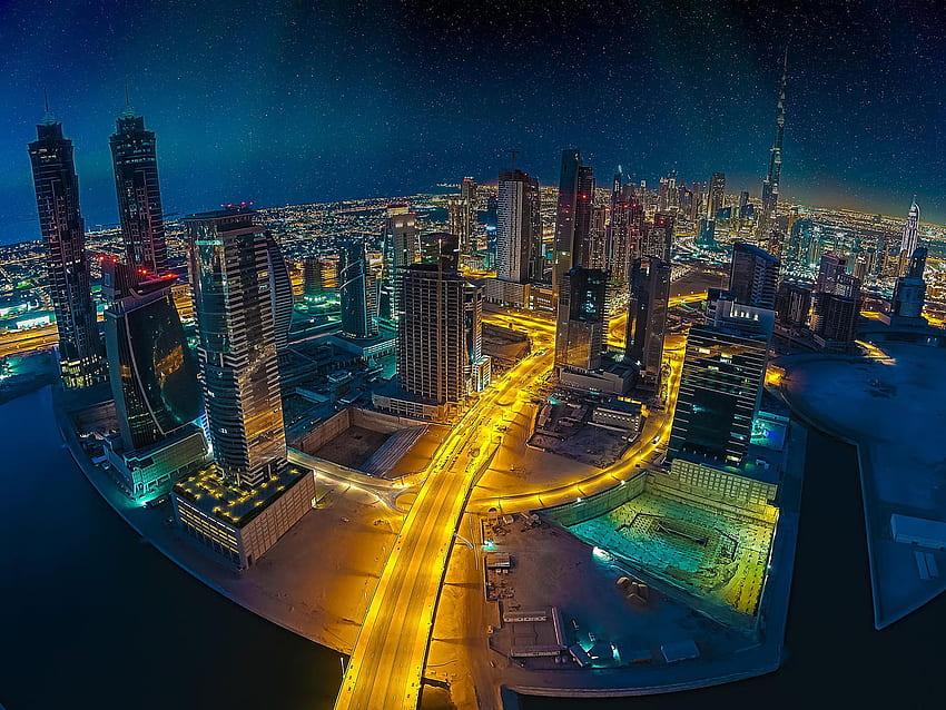 Modern Mimariye Sahip Şehirlerin Dubai Skyline Havası Windows, Modern PC İçin Güzel Binalar ve Gökdelenler HD duvar kağıdı