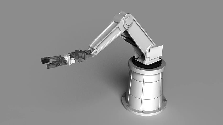 Industrial Robot Arm 3D Model HD wallpaper