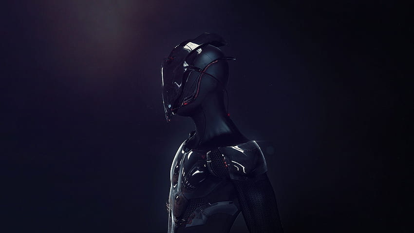 Armadura de soldado robô futurista, artista papel de parede HD