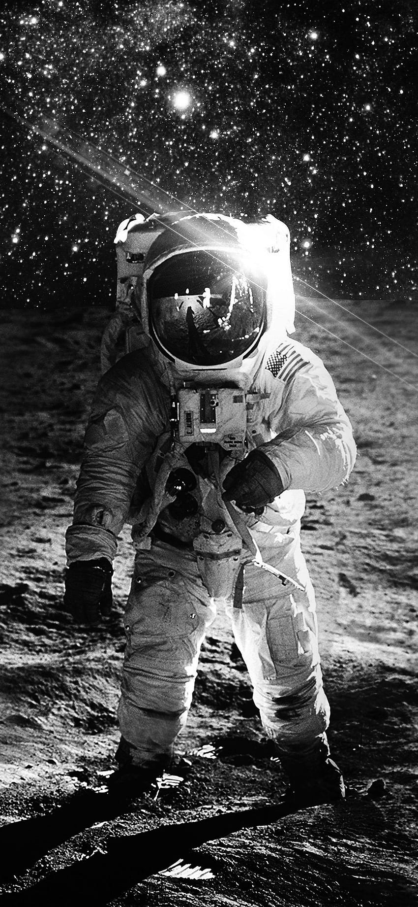 iPhone X - Astronaut Space Black And White HD phone wallpaper