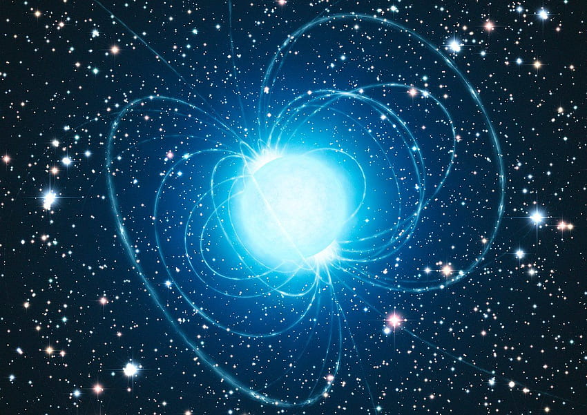 특별한 중성자 별의 마그네타에 대한 아티스트의 인상 HD 월페이퍼