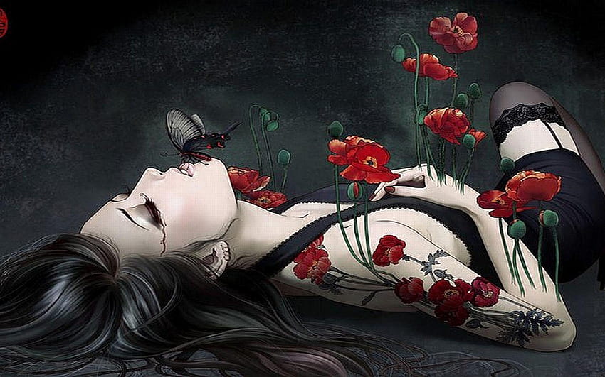 Anime Vampire Girl, Vampire Love HD wallpaper