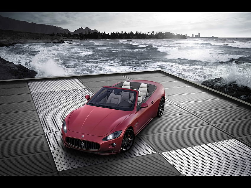 Maserati GranCabrio Sport, sport, 2011, grancabrio, red HD wallpaper