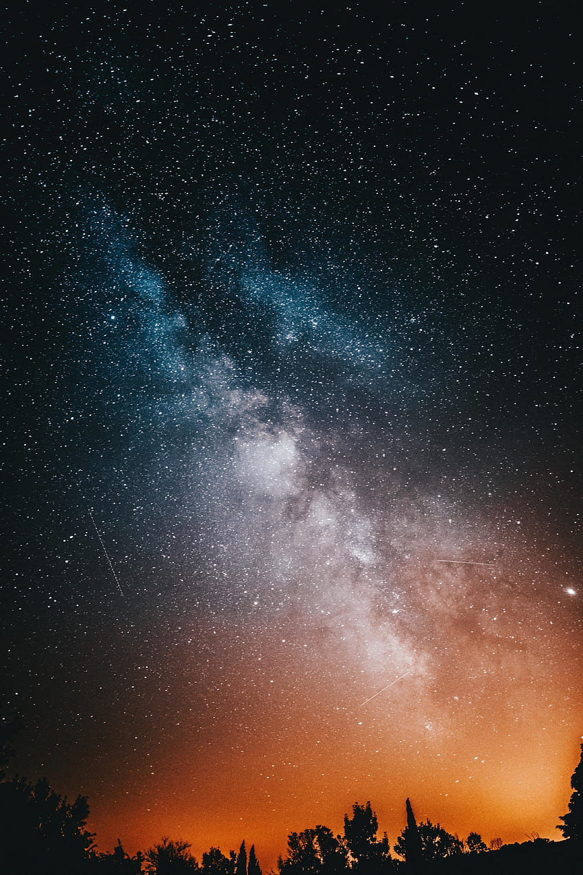 Starry night, stars, sky HD phone wallpaper