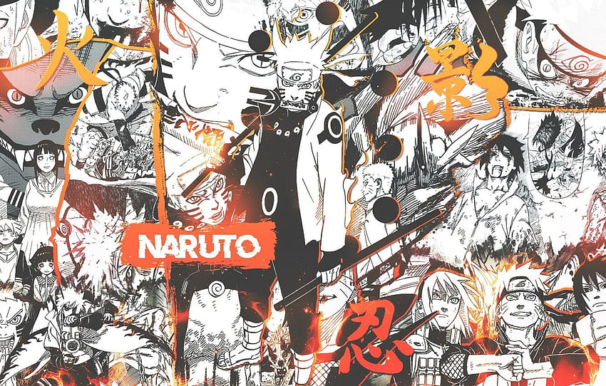 collage, Fox, Naruto, Naruto, Uzumaki Naruto, Kurama for , section сёнэн HD wallpaper