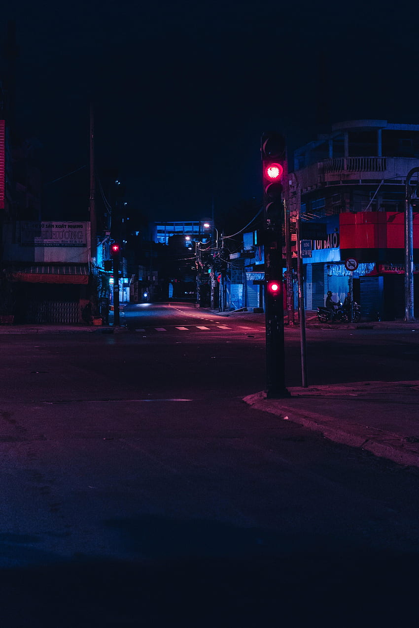 Night, City, Dark, Road, Street, Traffic Light HD phone wallpaper | Pxfuel