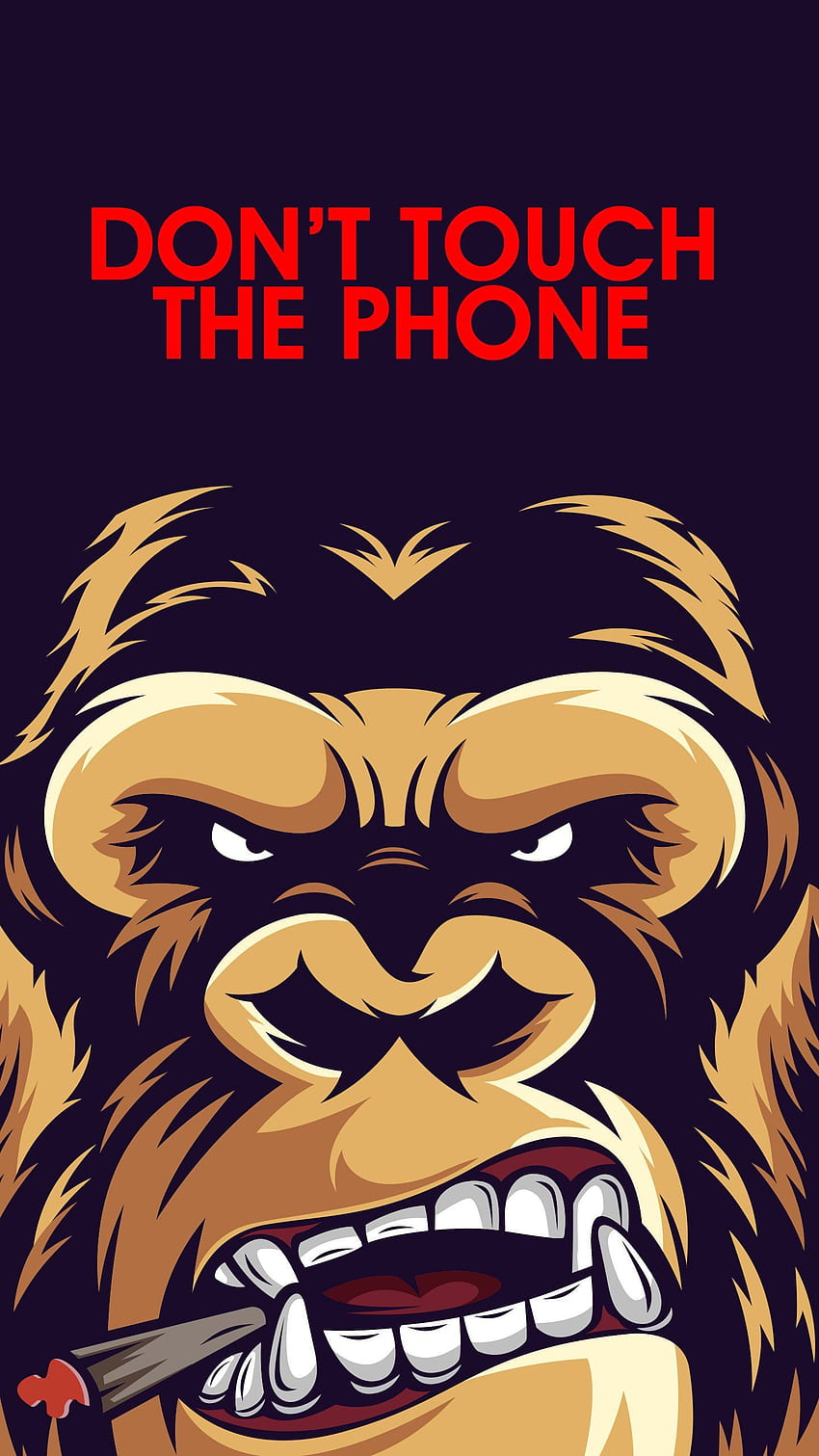 Ядосана горила, анимационна горила HD тапет за телефон
