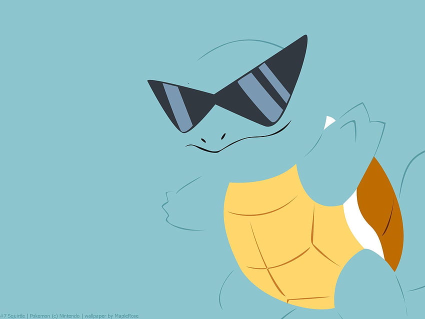 Squirtle, Squirtle with Glasses HD wallpaper