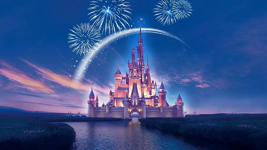 Castle Disney Christmas, Disney Castle Fajerwerki Tapeta HD