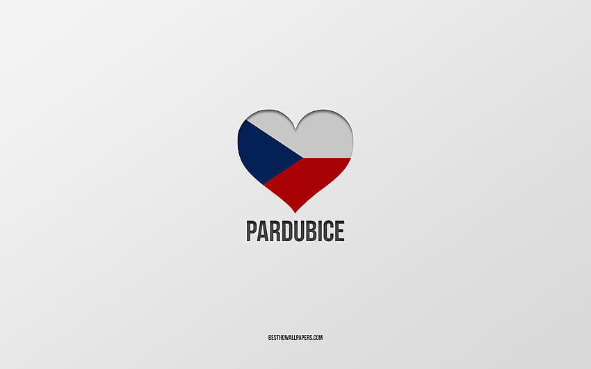 ฉันรัก Pardubice, เมืองเช็ก, วันแห่ง Pardubice, พื้นหลังสีเทา, Pardubice, สาธารณรัฐเช็ก, หัวใจธงเช็ก, เมืองโปรด, Love Pardubice วอลล์เปเปอร์ HD