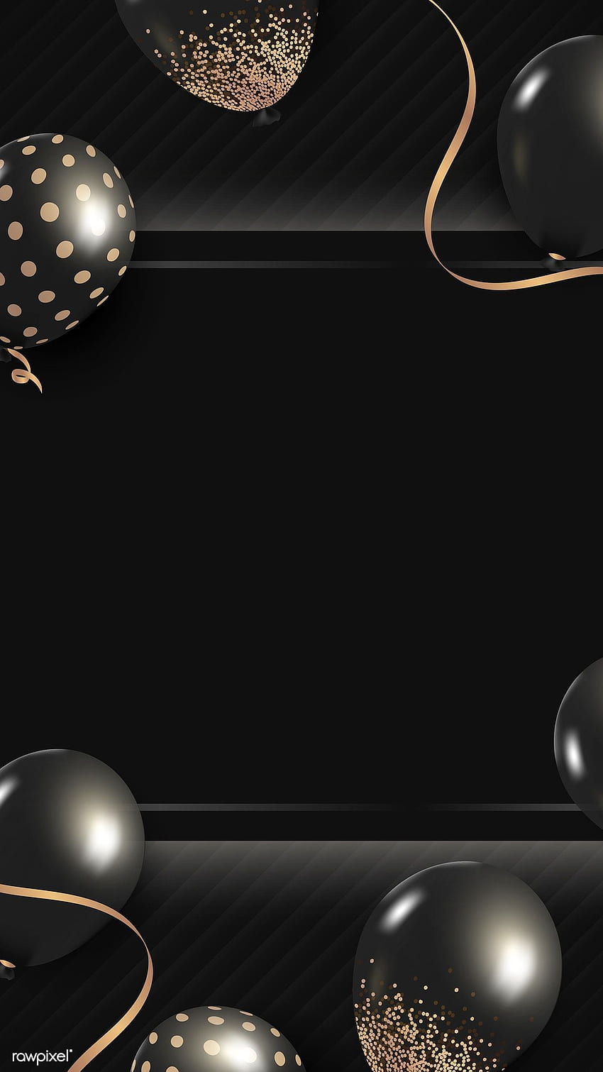 Glitz party balloons frame design cellulare vettore. / Cap. Design del telefono, buon compleanno, design del telaio, palloncino nero Sfondo del telefono HD