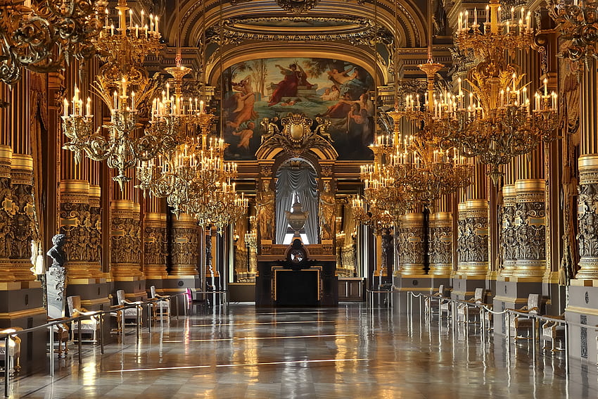 Großer Salon des Palais Garnier, 12. Februar, Pariser Opernhaus HD-Hintergrundbild