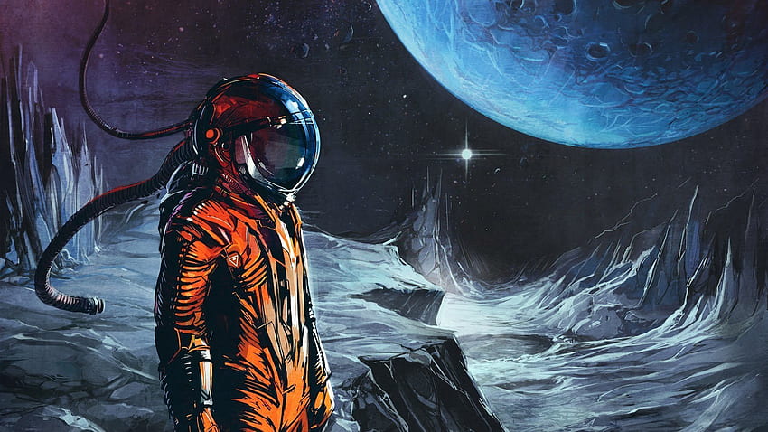 traje espacial, Astronauta, Obra de arte, Espacio, Ciencia ficción, Sci-Fi fondo de pantalla
