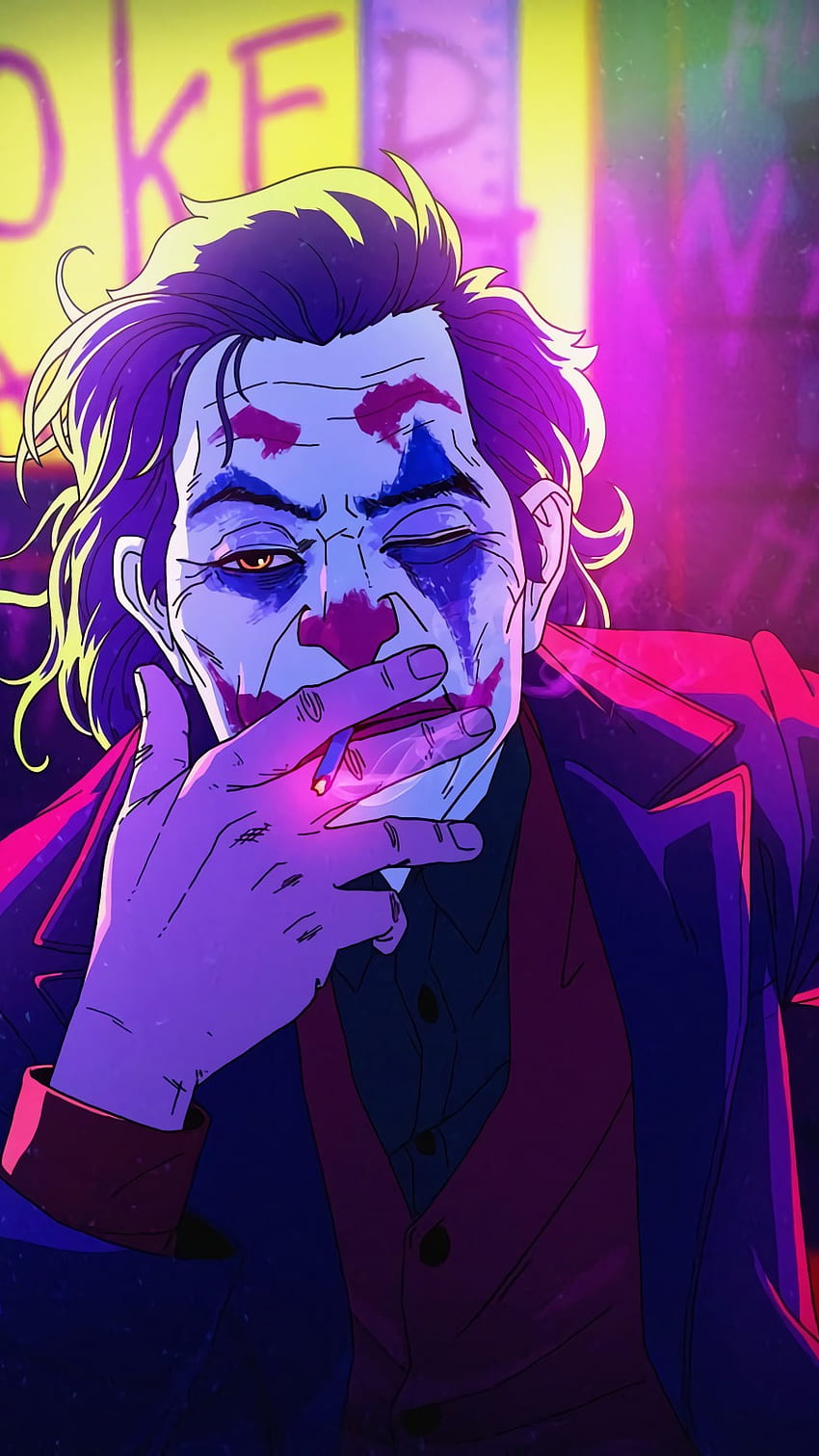 Joker, cartone animato cattivo Joker Sfondo del telefono HD