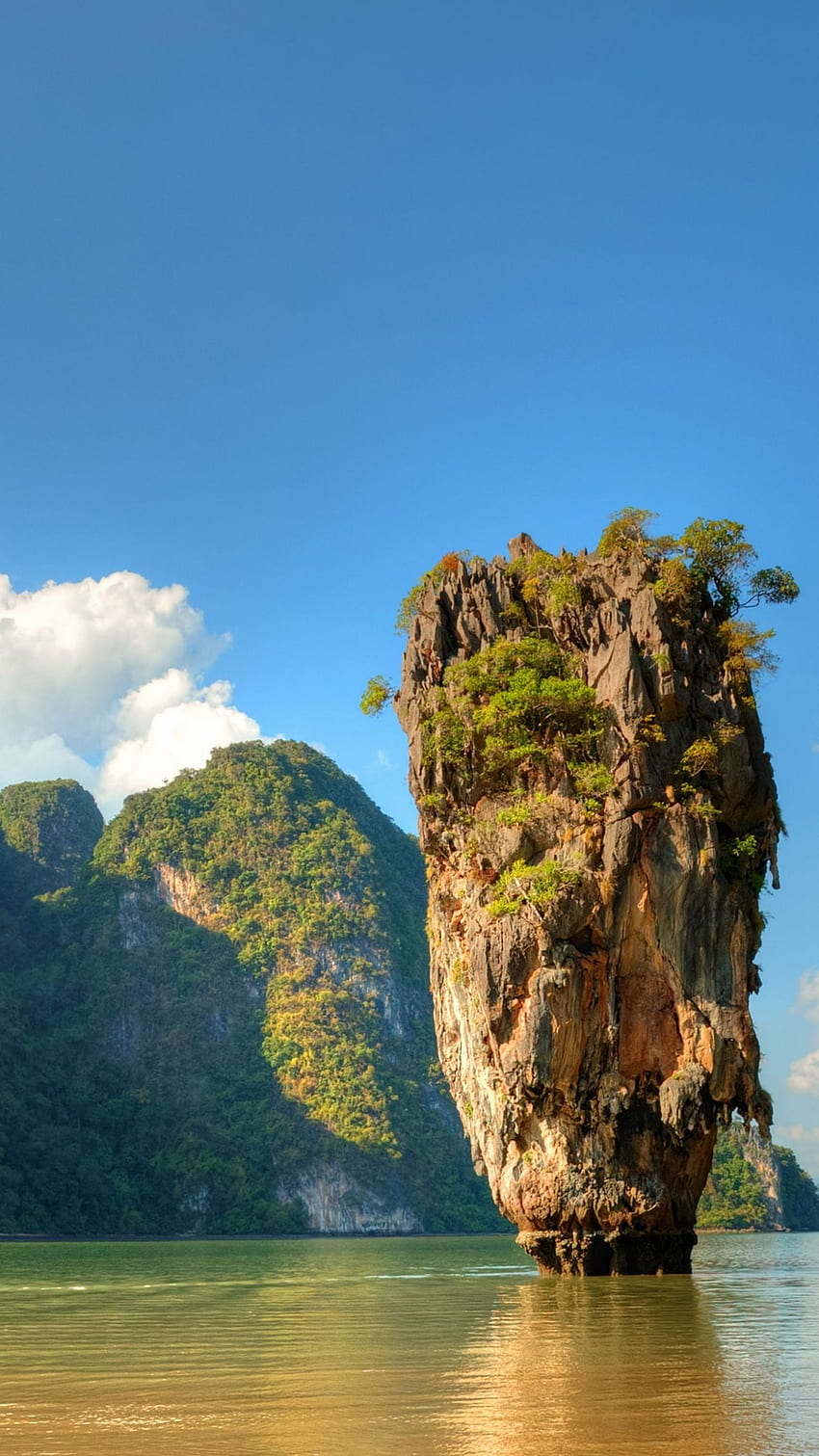 Ko Tapu, Thailand, islands, mountains, rocks, ocean, Apple iPhone Plus HD phone wallpaper