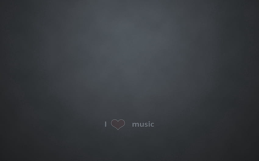 Słowa, minimalizm, napis, serce, kocham muzykę Tapeta HD