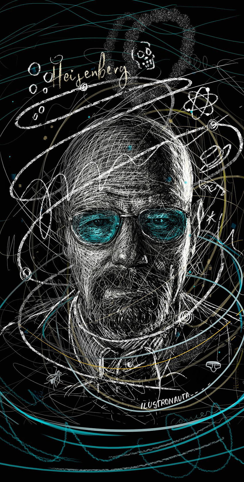 Heisenberg par Ilustronauta à Lima, Pérou / Instagram. Breaking bad art, Breaking bad tattoo, Breaking bad poster, Walter White Heisenberg Fond d'écran de téléphone HD