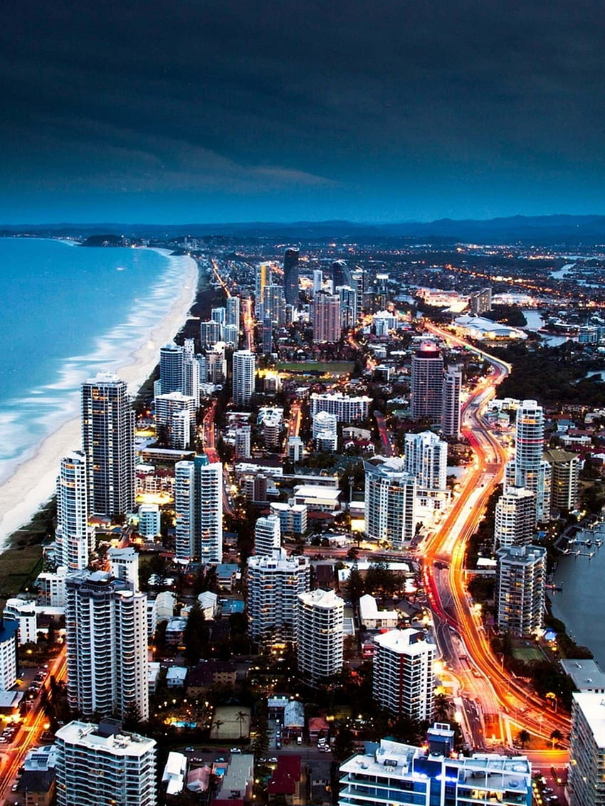 Gold Coast Top View Australia in resolution HD phone wallpaper