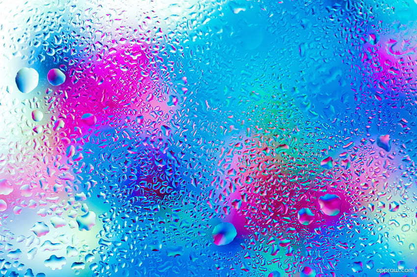 Fond de gouttelettes d'eau colorées Fond d'écran HD