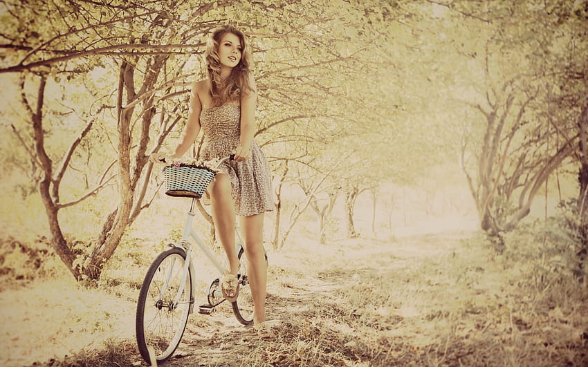 Girl and Bike HD wallpaper | Pxfuel
