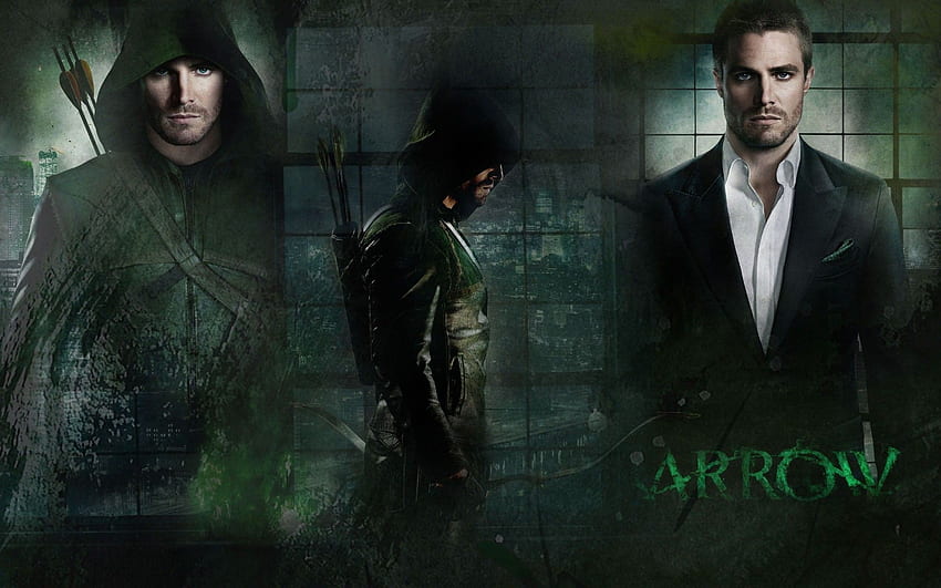 Green Arrow Oliver Queen (Arrow) - BTVS, TVD, ST:VOY Itd. [Spot Sharelle1212], Green Arrow CW Tapeta HD