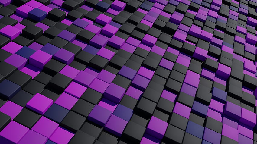 Artistic 3D Squares, purple, squares, abstract, 3d, shapes HD wallpaper
