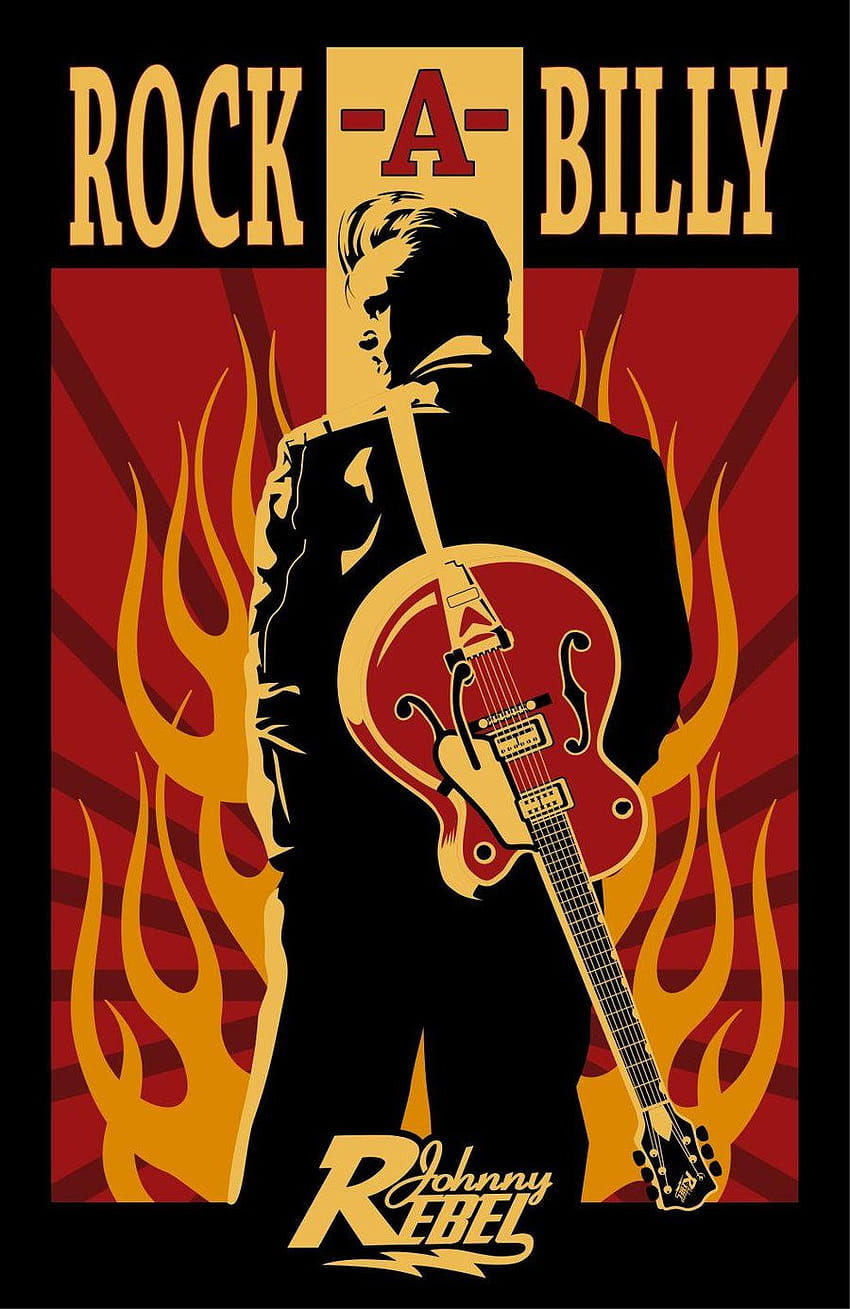 Koszulka Johnny Rebel Design Outlaw Greaser Tapeta na telefon HD