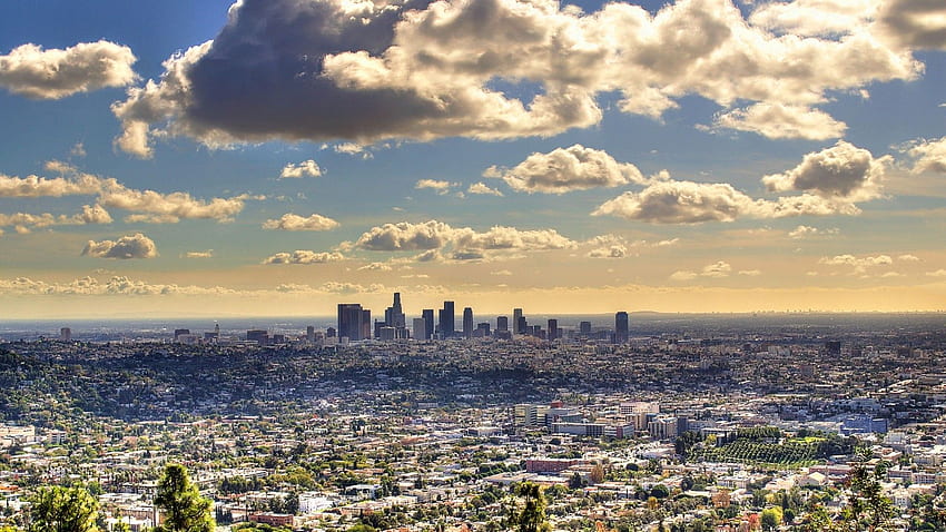 LA downtown, skyscrapers, Los Angeles, USA - . HD wallpaper