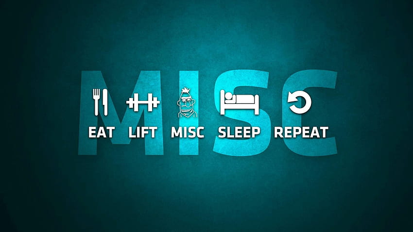 Eat lift misc sleep repeat., Eat Sleep Game Fond d'écran HD