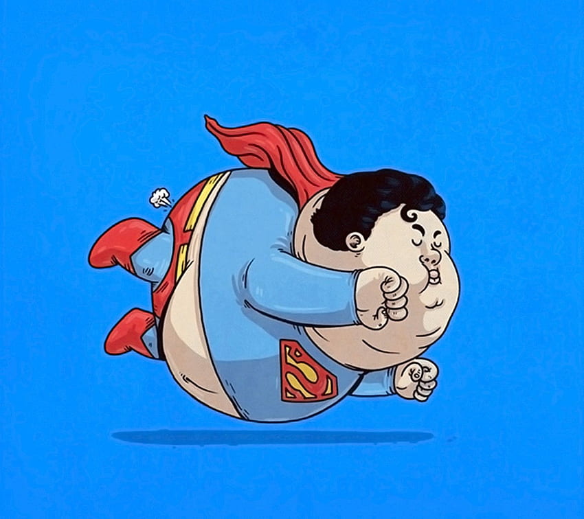 Superman, humor / i mobilne tło, zabawny Superman Tapeta HD