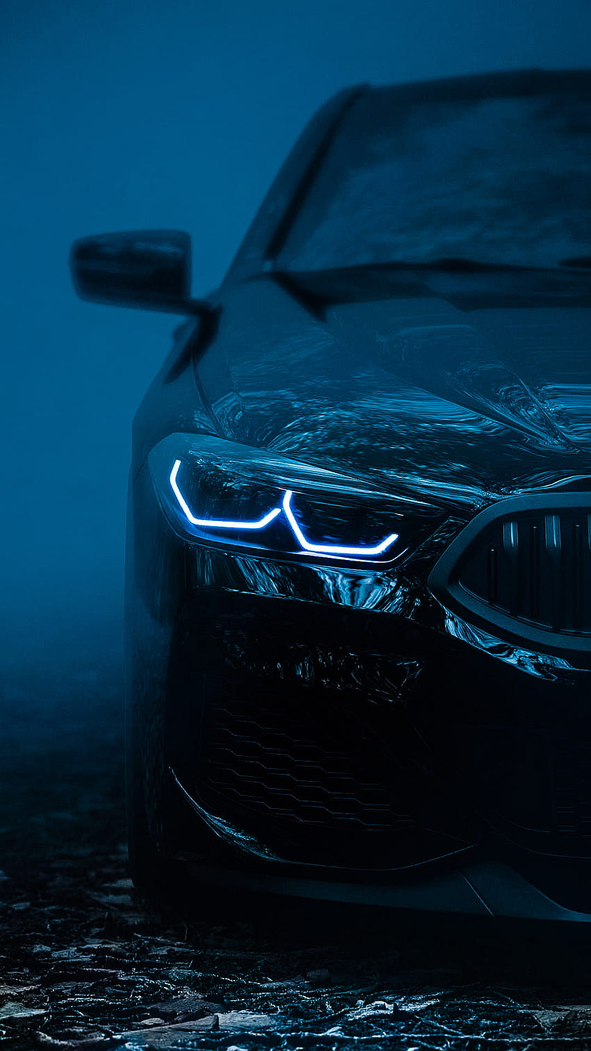 BMW fumé, bleu, voiture Fond d'écran de téléphone HD