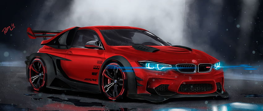 Concept art, BMW, sports car , , Dual, 2560X1080 Car HD wallpaper
