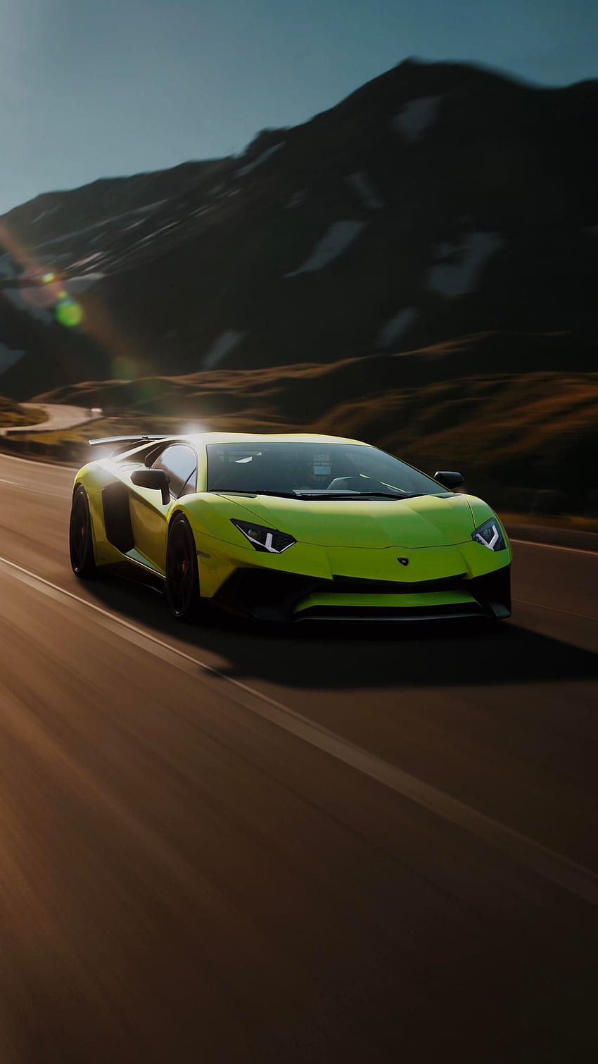 Lamborghini Aventador verde - For Tech fondo de pantalla del teléfono