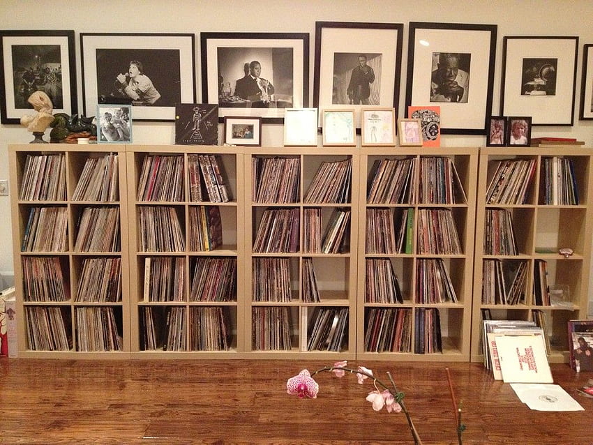 Flea의 ​​레코드 컬렉션. 오늘 트위터에 올렸습니다. 비닐실, 비닐 레코드 보관소, 비닐 레코드 수집 HD 월페이퍼