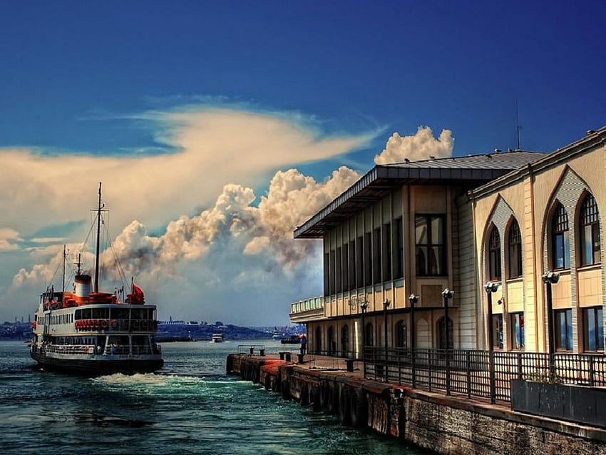 old karakoy pier istanbul,turkey, karakoy pier, old, turkey, istanbul HD wallpaper