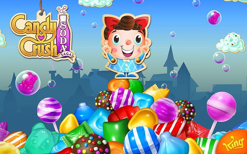 Candy Crush Soda Saga and Background, Candy Cartoon HD wallpaper