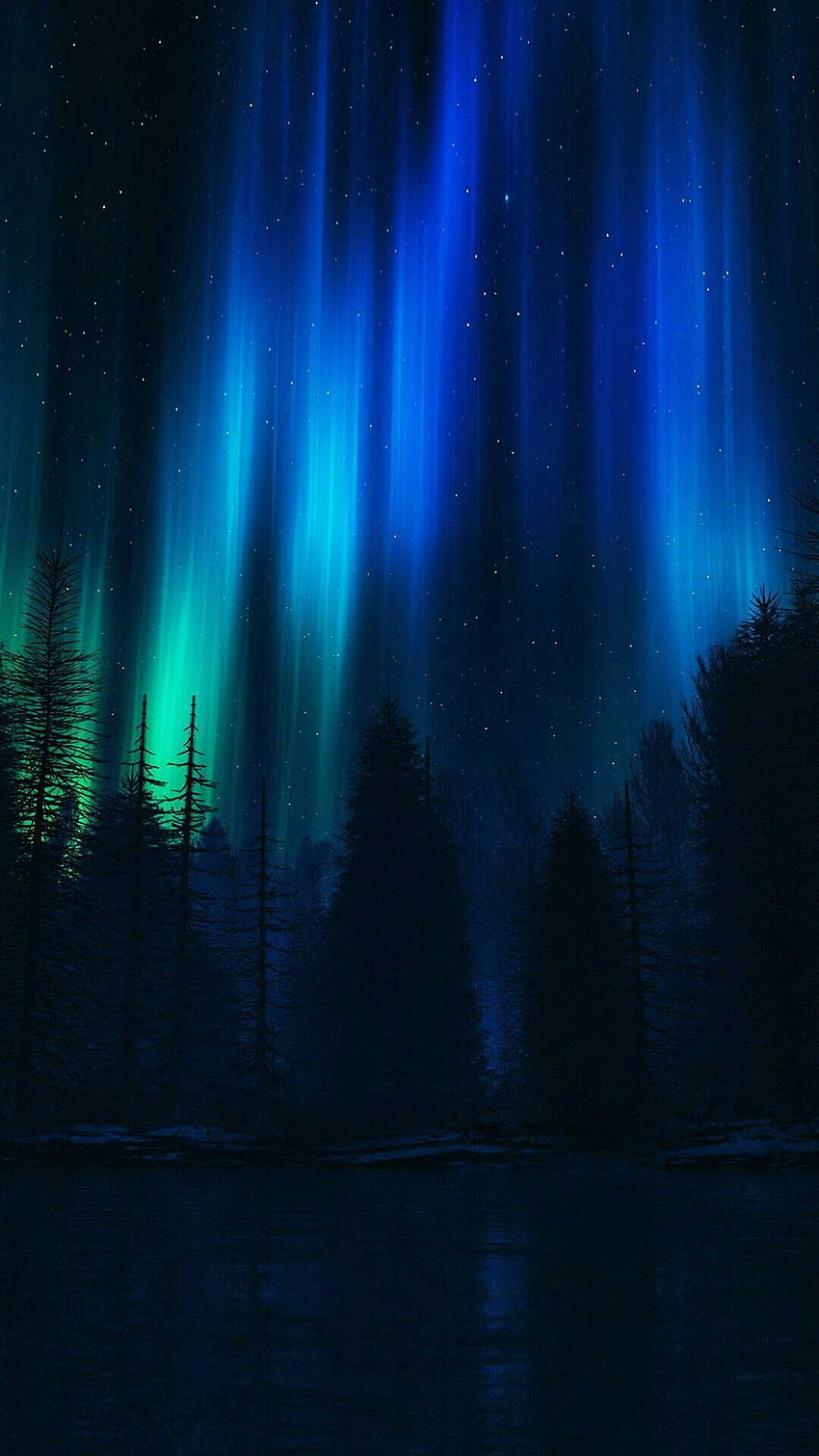 ɖ KC ❖ su sfondi. Aurora boreale, cielo notturno, luci di Natale Sfondo del telefono HD