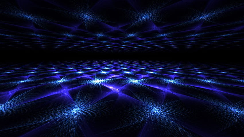 fractal, blue, kaleidoscope, surface HD wallpaper