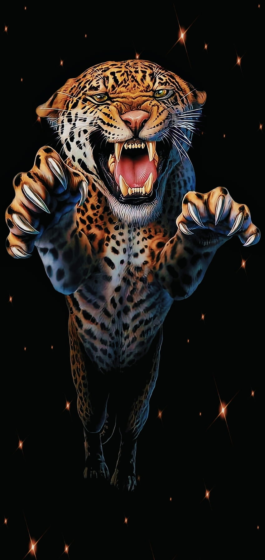 harimau yang marah wallpaper ponsel HD