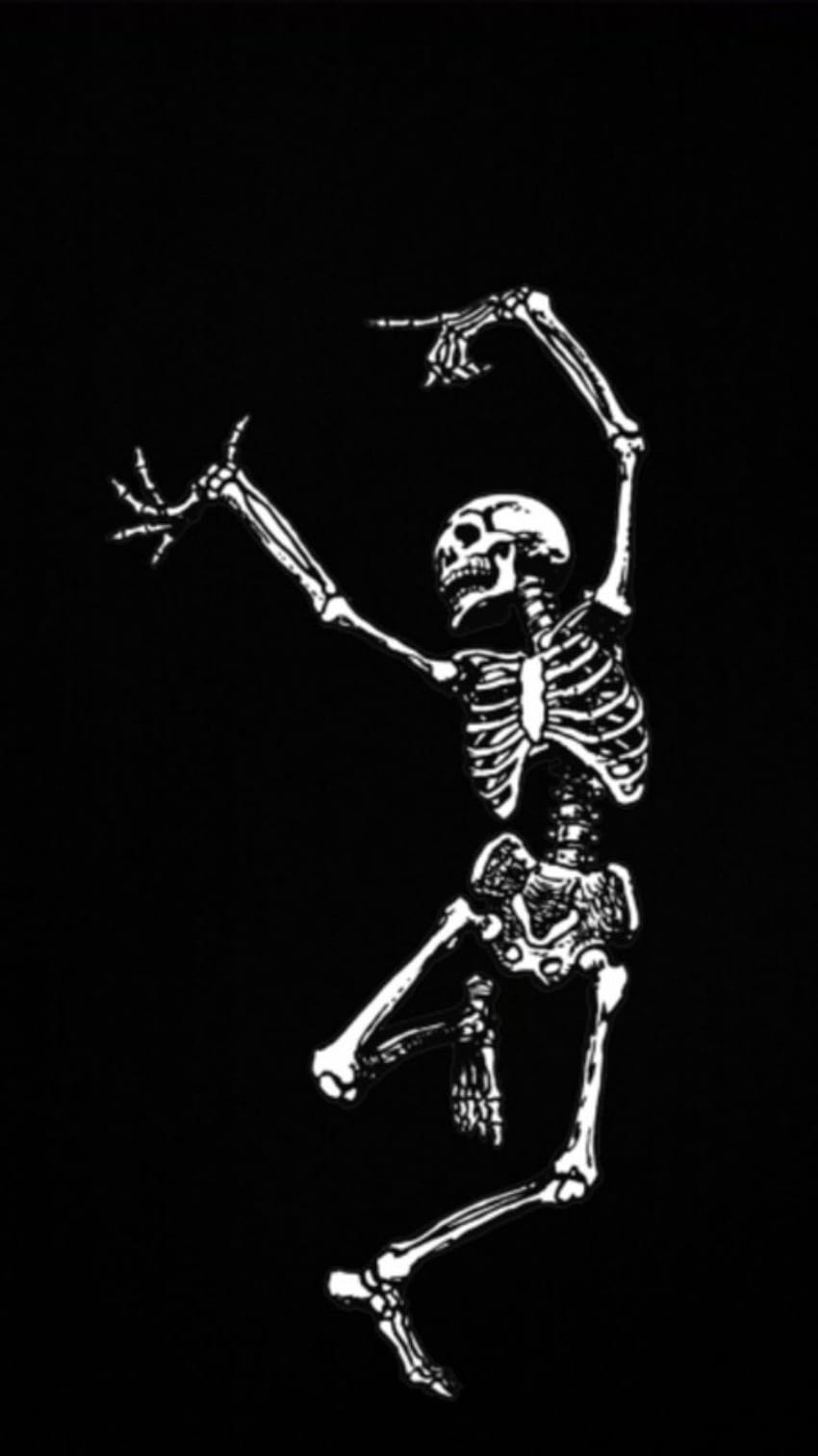 Le faou. Unheimlich, schwarze Papierzeichnung, Schädel, Skelett-Meme HD-Handy-Hintergrundbild