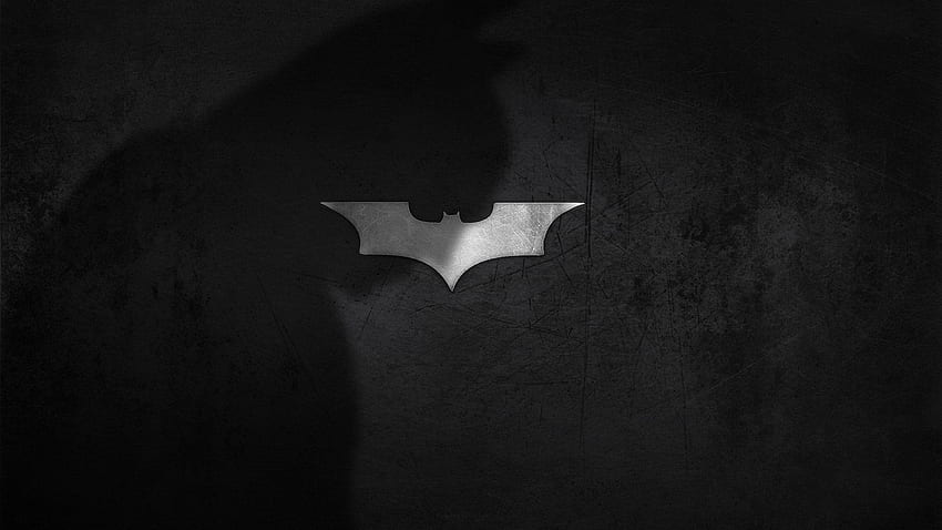 Batman Logo Black And White - HD wallpaper