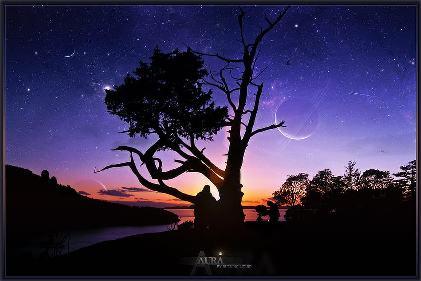 Aura, space, sky, nature, spirit HD wallpaper