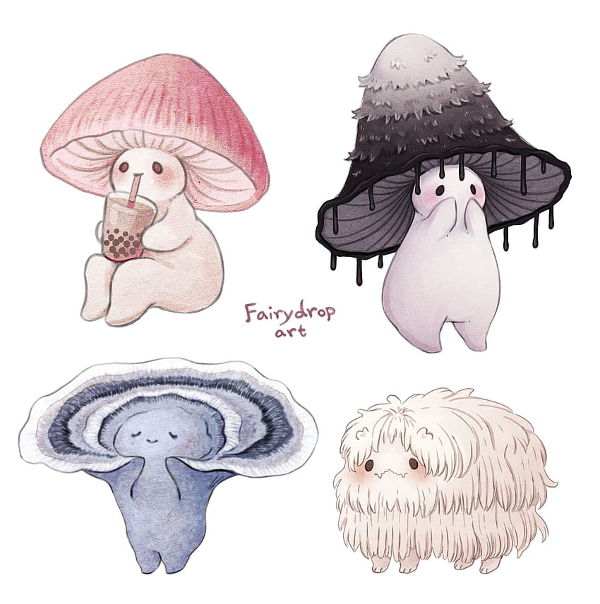 Seamless pattern of mushrooms Cute mushroom  Stock Illustration  54028570  PIXTA