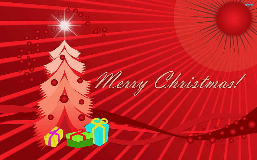 Merry Christmas To All!!!, holidays, presents, art, christmas, tree HD wallpaper