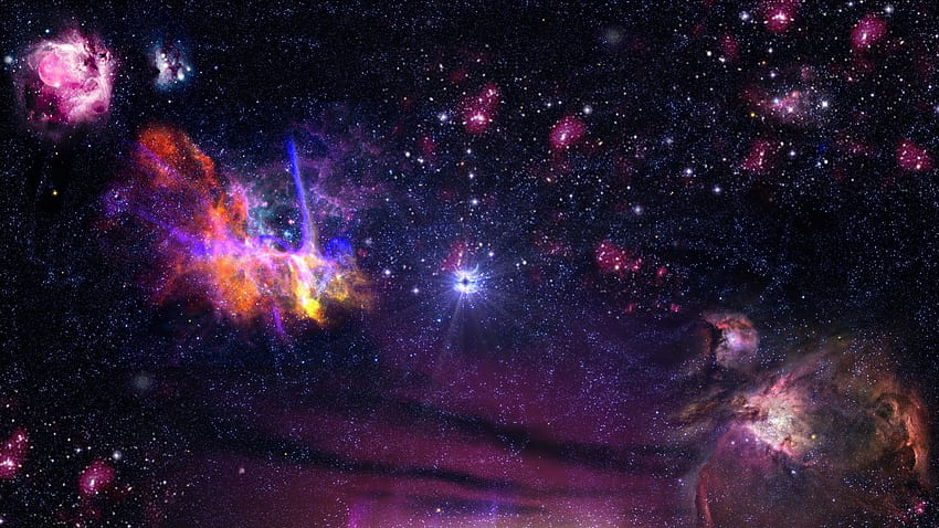 DarkStar, Stern, Nebel, schwarzes Loch, Weltraum, Sternenfeld, dunkel HD-Hintergrundbild